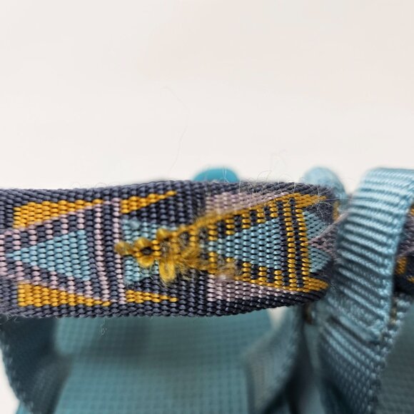 Teva Womens Size 10 Light Blue Aztec Original Ankle Strap Thong Sandals 1003986 - Picture 10 of 13